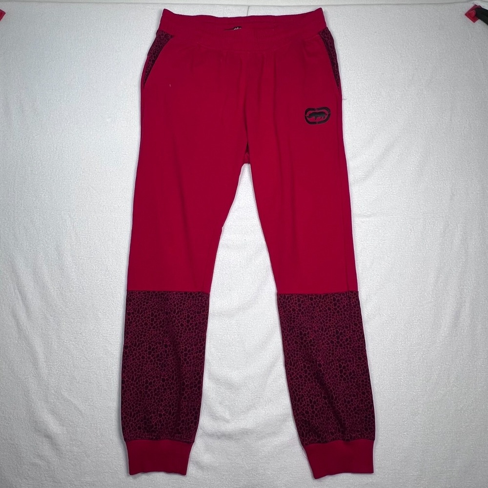 Ecko Unltd Men Medium Red Jogger Pockets‎ Drawstring Activewear Pants